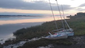 Boats resting after cruise to Bridge of Earn